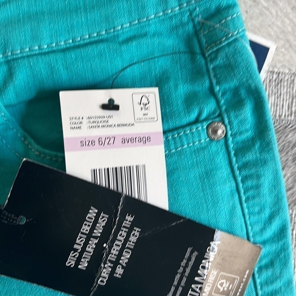 Nine West Turquoise Jean Shorts - Picture 3 of 6